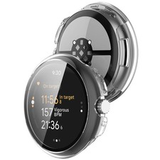 Schutzhülle mit Glas für Google Pixel Watch 3 45mm Bizon Case Cover Transparent