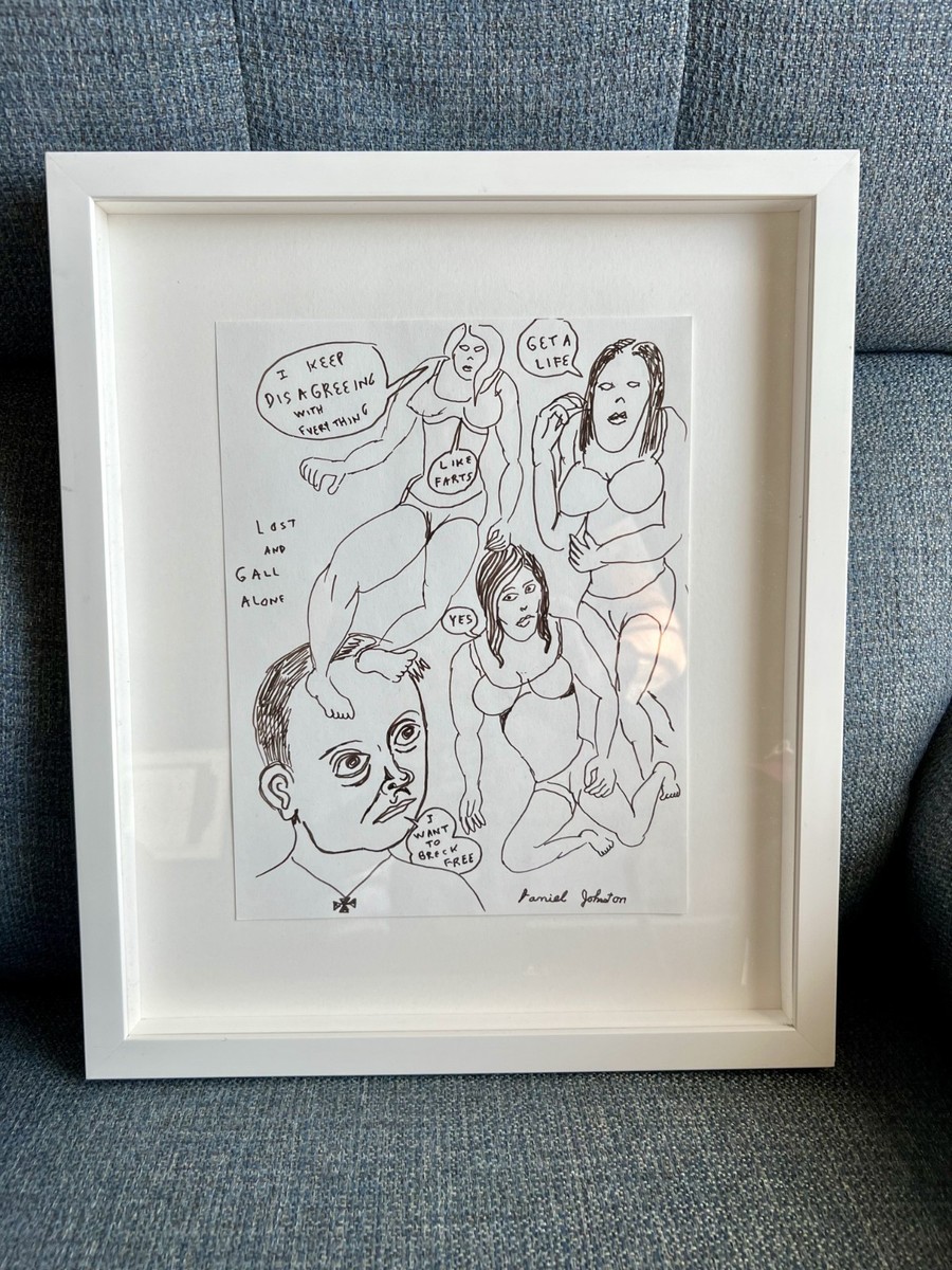 ダニエル・ジョンストン サイン入りアート Daniel Johnston Original