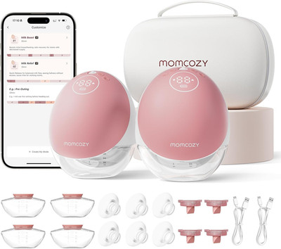 Momcozy Freihändige Milchpumpe Mobile Flow | M9 Upgrade, Elektrisch & App
