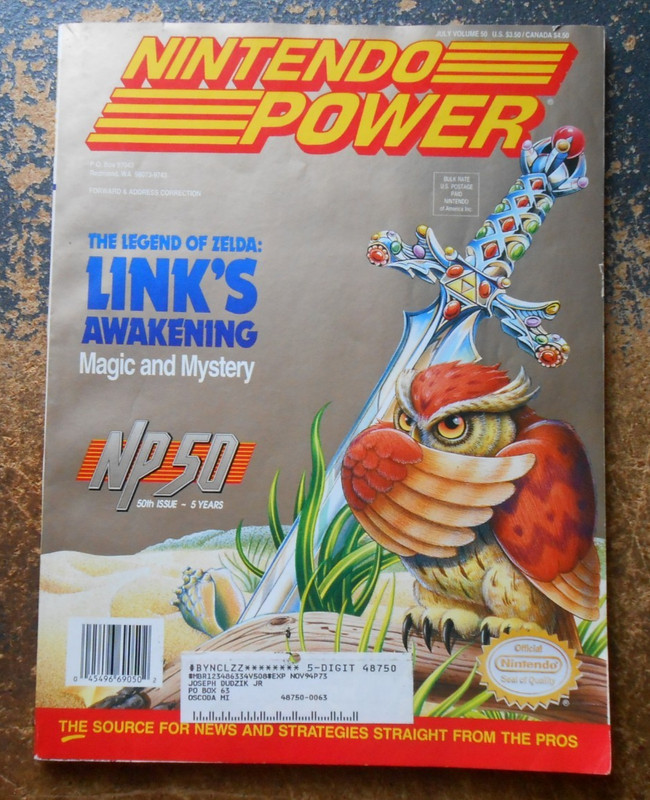 NINTENDO POWER MAGAZINE JULY 1993 VOL 50 W/POSTER & TATTOO BUT NO TRADING CARDS