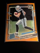 Michael Mayer 2023 Donruss Optic Orange Prizm /249 RC Raiders 260