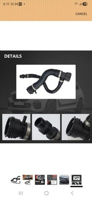 MUNIK 17127537107 Upper Radiator Coolant Hose Expansion Tank For X5/E70 07/10