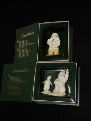 2 Dept 56 Snowbabies Winter Tales , I Made This Just For You & Wishing on a Star