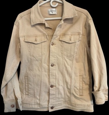 Vigoss Vintage Y2K Men s Tan Denim Outdoor Work Barn Stretch Retro Jacket Sm