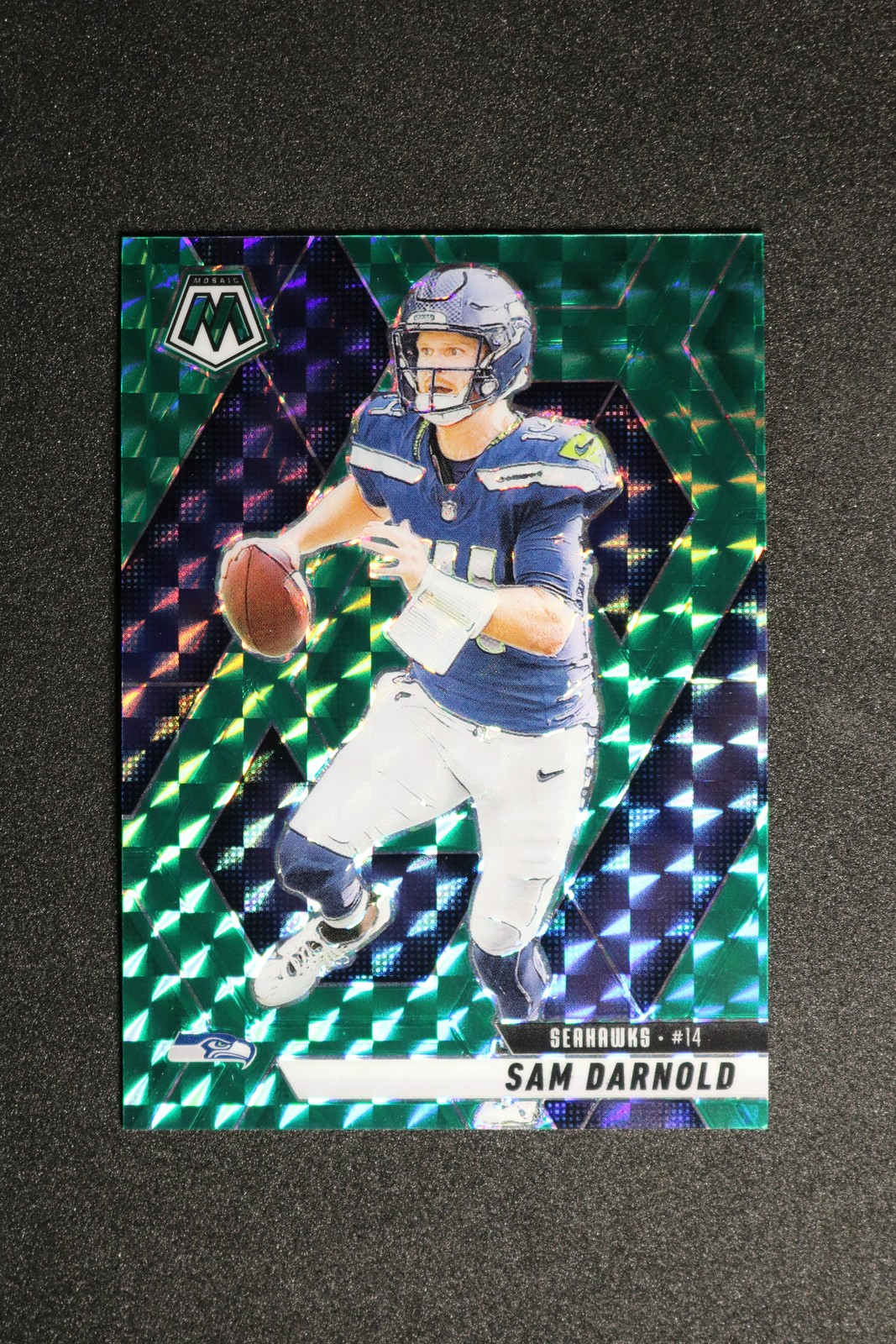 2025 Panini Mosaic #27 Sam Darnold Mosaic Green