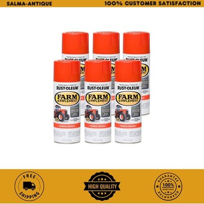 280142-6PK Farm & Implement Spray Paint, 12 oz, Kubota Orange, (Pack of 6)