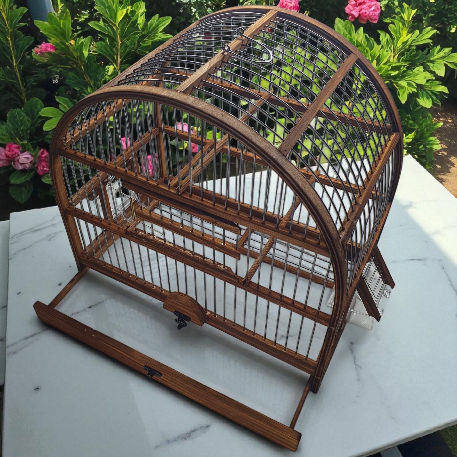 / Brown Rustic Cage / Canary Cage