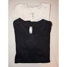 BELLA CANVAS Youth T Shirts Lot of 2 V Neck Black White Size M 10-12