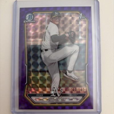 2026 Bowman #BCP-125 Wei-En Lin Chrome Prospects Purple Geometric /250 Athletics