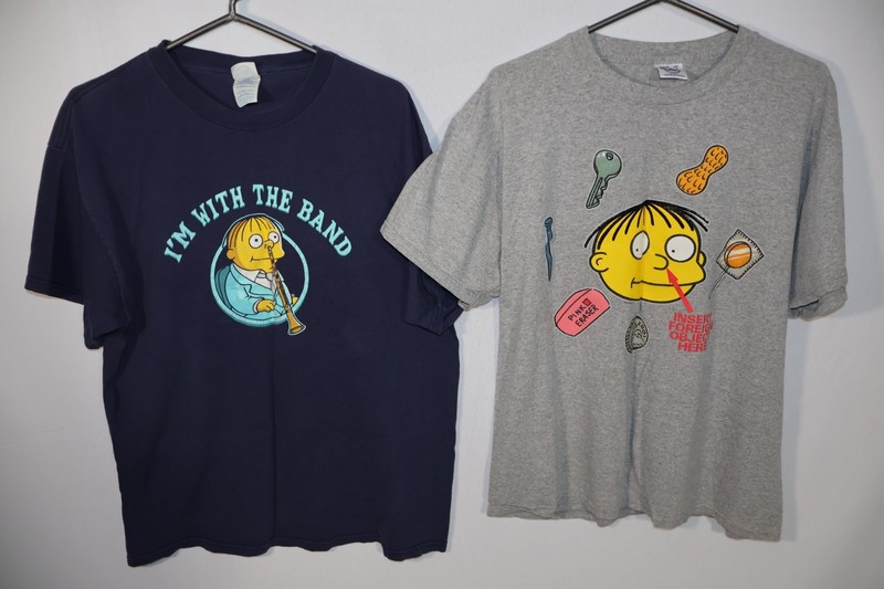 2 Rare The Simpsons Ralph Wiggum Shirt Both Size Large L Delta Proweight  Bart