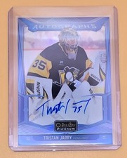 Tristan Jarry Autograph 2024-25 O-Pee-Chee Platinum Hockey Blue Rainbow Signed