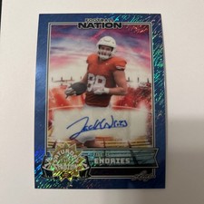 2025 Leaf Football Nation JACK ENDRIES #/7 AUTO -Shimmer -Texas 