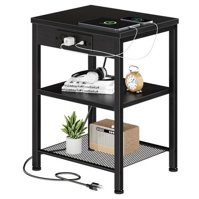 3-Tier Adjustable Storage Nightstand