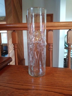 Epic Vintage Libbey Tall Tumblers La Femme~ Nude Dancing Women   8 3/4'' TALL