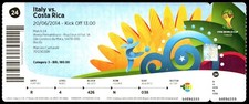 Ticket 2014 Italy vs. Costa Rica World Cup 2014 #24 40392
