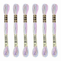 6 SträNge Stickgarn, Polyester, ArmbandfäDen FüR Kreuzstich, Hellviolett