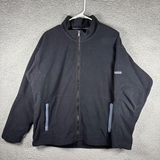 Vintage Patagonia Synchilla Full Zip Black Outdoors Hiking Size Large Flaws