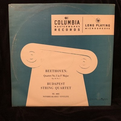 BEETHOVEN String Quartet Op. 18 #4 - BUDAPEST QUARTET - COLUMBIA ML 4005