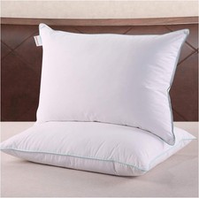 Down Feather Pillows Queen - 2 Pack Bed for Sleeping Size Pillow Set of 2 100