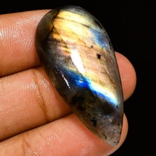 Natural Labradorite Pear Shape Cabochon Loose Gemstone 33.5 Ct 36X18X7mm A-18636