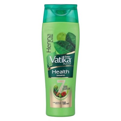 Dabur Vatika Health Shampoo, with Henna & Amla for Problem Free Hair - 180ml