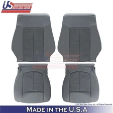 2011-2016 Fits Ford F250 XL XLT Cloth Front Replacement Covers Steel Gray