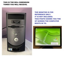 Dell Dimension 2400 PC RETRO Gaming Pentium 4 2.8Ghz 256MB Windows XP Tower Ofc