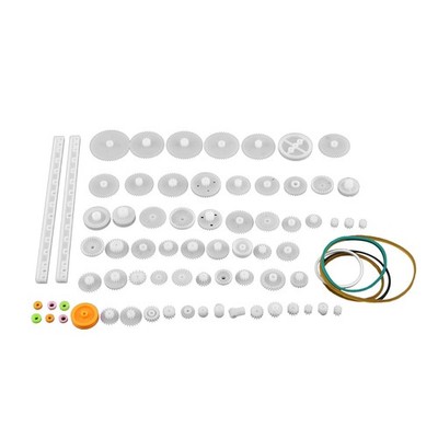 Plastic Gears Pulley Belt Worm Kits Crown Gear Set Robot Motor Toy DIY Parts(75 