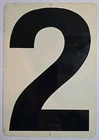 Vintage Gas Station Metal Number Sign Double Sided 2 & 8.  11.5” X 8”
