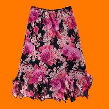 00's vintage floral chiffon romantic fairy y2k skirt Size 6 i.n. studio