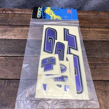 Vintage GT Vertigo BMX Sticker Set NOS Purple Decal Kit 1998 Chrome Frame 98