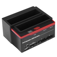 Dual Bay 2.5/3.5 & IDE HDD Enclosure Docking Dock Station USB2.0 Hub Card