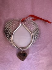 Christmas Memorial Ornament Angel Wings For Pet Dog W/ Picture Frame New