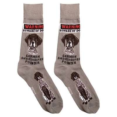Foozys Mens Crew Socks | Cute Dog Dad One Size, German Shorthaired Pointer 