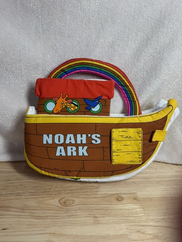 Vintage 2003 Noah’s Ark Baby’s First Book soft cloth Scholastic At Home 