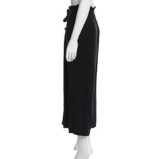 Ulla Johnson Women's Black Wide Leg Pants Size 2 Oversized Loose Fit Rayon Crop