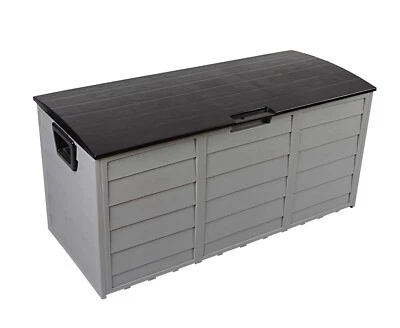 WAYBETTA Large 290L Garden Storage Outdoor Box Plastic Utility Chest Unit Box Waterproof