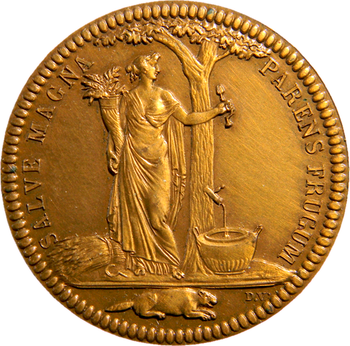 Medalla Castorland 1796 fechada Modern Restrike (01708) - Imagen 2 de 2