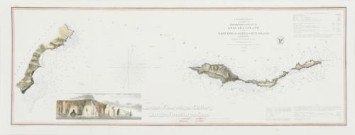 1856 Wstępny przegląd wyspy Anacapa i East End wyspy Santa Cruz - Zdjęcie 1 z 1