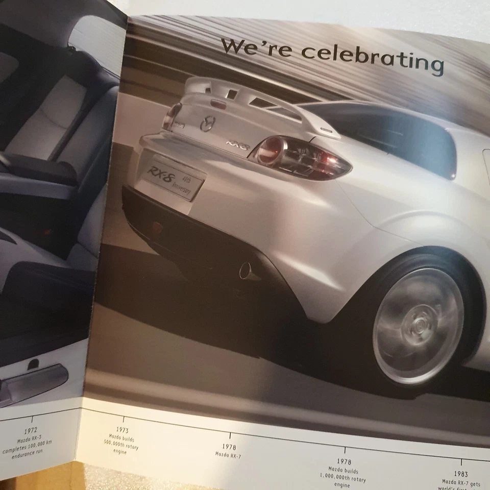 Mazda RX-8 40th Anniversary Limited Edition 2007 UK Sales Brochure Rotary engine - Image 3 of 4