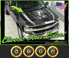 Hood Spear Racing Stripes Fits 2016 2017 2018 Chevy Silverado 1