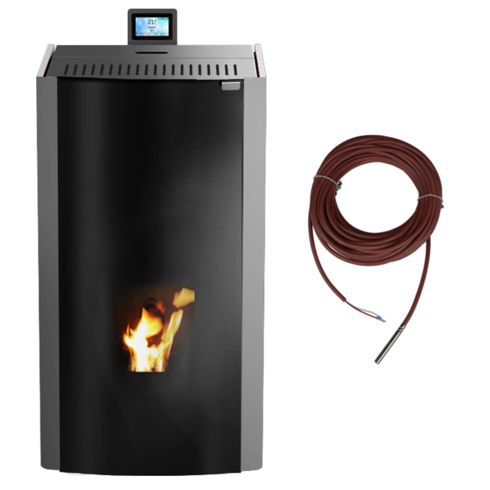 Pellet Oven Water-Bearing 24 Kw Heat Output with Pump Pellet Heating Pelletkamin