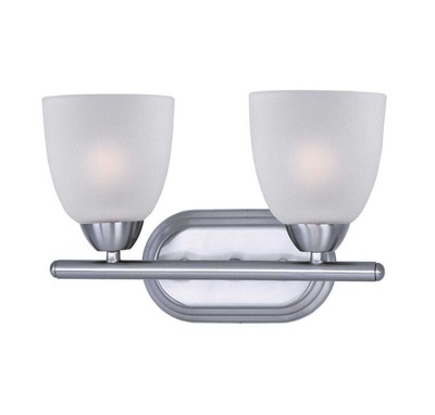 Maxim 11312FTPC Axis 13'' 2-Light Frosted Bath Vanity in Polished Chrome