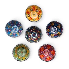 Handmade Ceramic Small Bowls, Dip Bowls Set of 6, Pinch Bowls 3.5 Oz, Side Dish