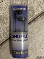 Magnavox Shuffle Headphones Black Clear Bass