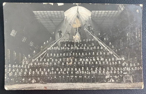1915 Feldpost Germany Navy Military Zeppelin WWI RPPC Postcard Cover
