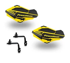 Powermadd Sentinel Handguards Guards Tri Mount Yellow Black Grizzly Kodiak Bruin