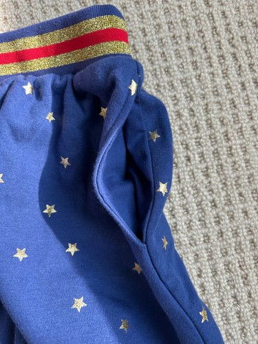 Boden Girls Blue with golden stars and pink floral skirts w/ elastic waist 8-9Y - Picture 9 of 10