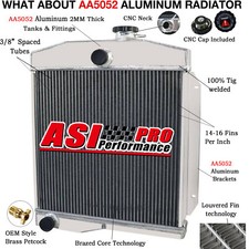 4-row Radiator For 1955-1973 Willysjeep Cj5 Cj6 Wf-head 134 4cyl Engine