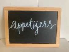 Kitchen Sign APPETIZER Wood Sign Black Slate Permanent APPETIZERS Script Writtin